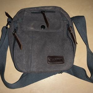 Denim cross body bag